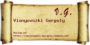 Visnyovszki Gergely névjegykártya